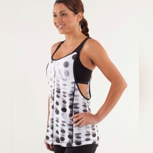 Lululemon Run: For Your Money Tank Polka Dot Athletic Athleisure Yoga Tank Top 8